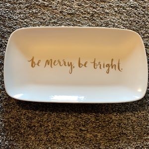 NWT Kate Spade holiday platter “Be Merry, Be Bright”